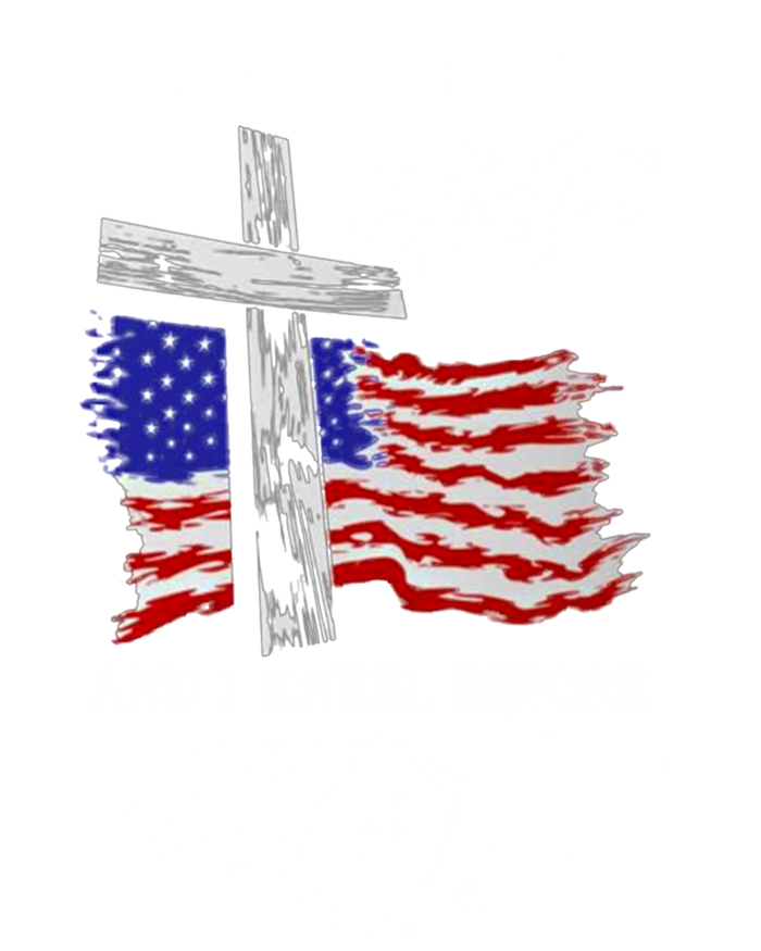 I Stand For The Flag And Kneel Before God America Flag Cross Meaningful Gift V-Neck T-Shirt