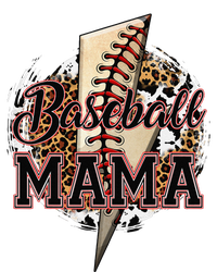 Leopard Baseball Mama Lightning Bolt Sport Mom Mother's Day T-Shirt