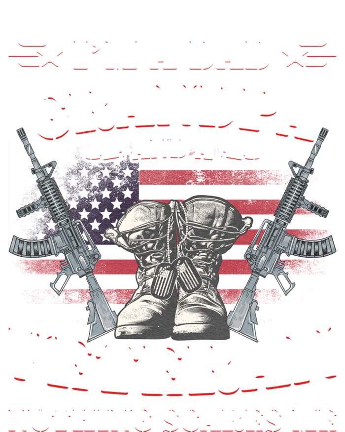 Father's Day Great Gift Veterans Daygreat Gift I'm A Dad Grandpa And A Veteran G Ladies Long Sleeve Shirt