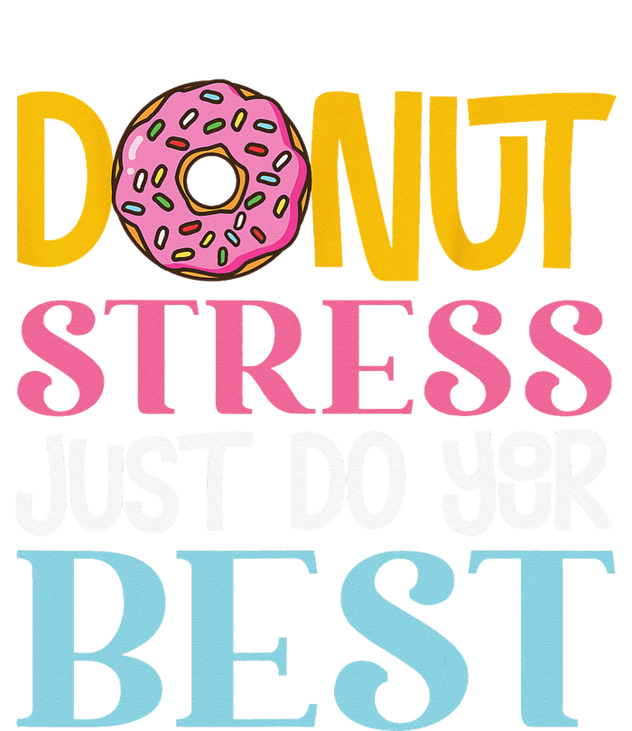 Donut Stress Just Do Your Best Rock The Test Day Teacher Valucap Bio-Washed Visor