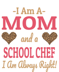 Mom School Chef Leopard Print Hearts Funny Saying Gift Tall Hoodie