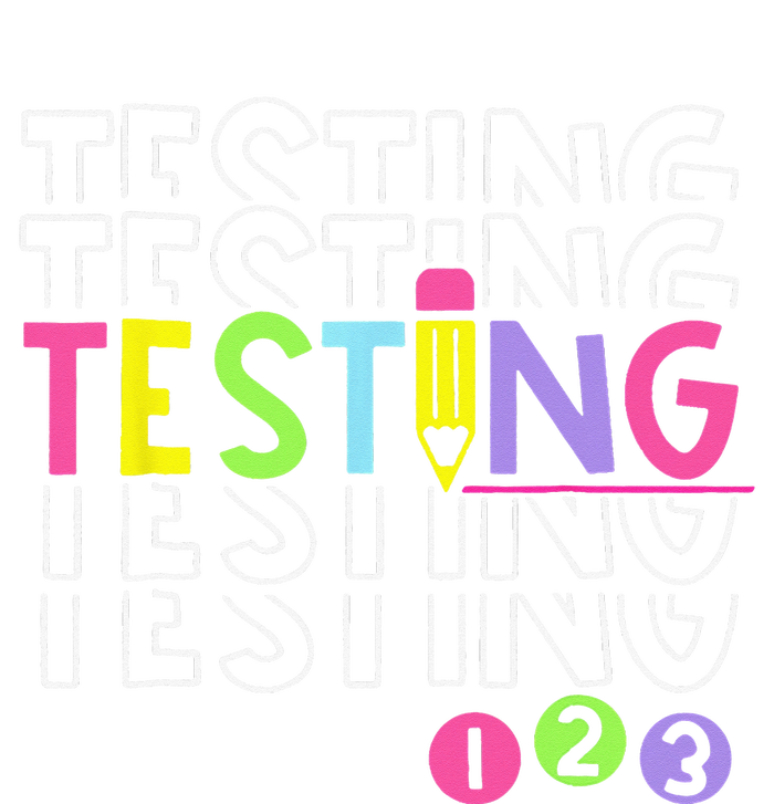 Funny Testing 123 Retro School Test Day Teacher Student Cooling Performance Long Sleeve Crew