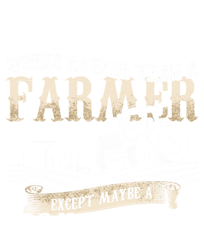 Funny No One Works Harder Than A Farmer Wife Tractor Farm Gift 16 in Basic Backpack