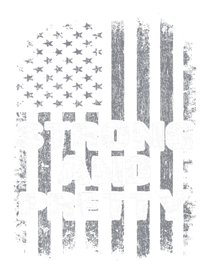 Funny Strong And Pretty Vintage Us Flag Pathetic Gym Workout Gift Ladies Long Sleeve Shirt