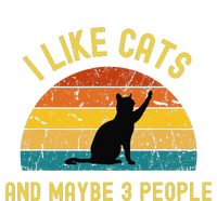 I Like Cats And Maybe 3 People Funny Retro Cat Lover Tank Top