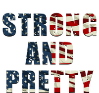 Patriotic Strong And Pretty Usa Flag Strong Gym Training Great Gift Premium Hoodie