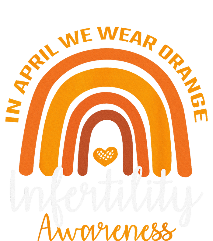 In April We Wear Orange Infertility Awareness Week Rainbow Softstyle Adult Sport Polo