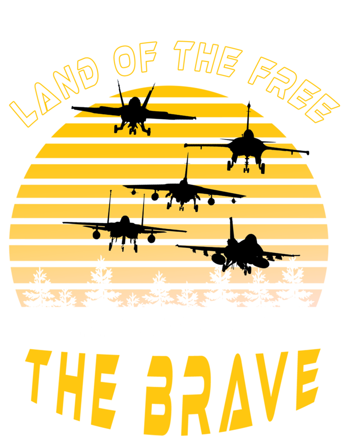 Land Of The Free Because Of The Brave Air Force Dad Gift Women's V-Neck T-Shirt