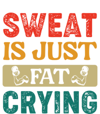 Gym Sweat Is Just Fat Crying Retro Vintage Workout Gift Women's Flannel Pajama Set