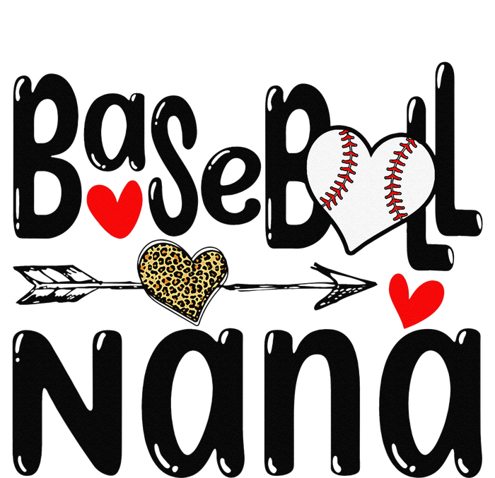 Leopard Heart Baseball Nana Cute Mother's Day T-Shirt