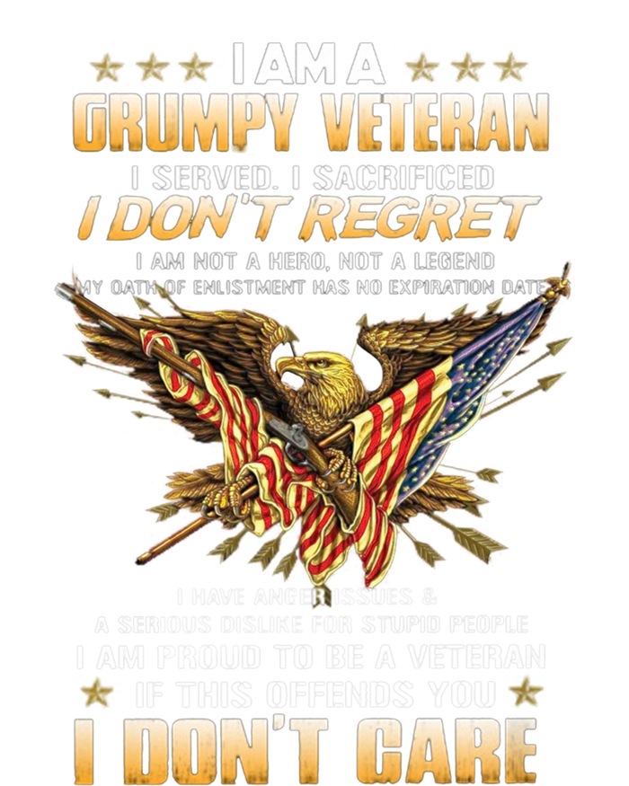 I Am A Grumpy Veteran I Served I Sacrificed I Don't Regret Meaningful Gift Kids Long Sleeve Shirt