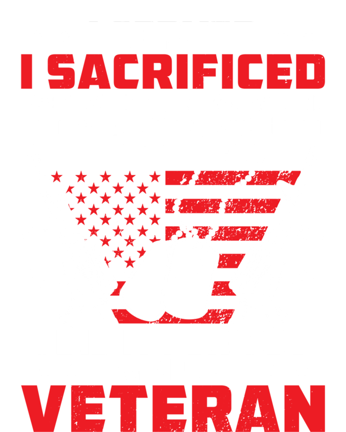 I Served I Sacrificed For Me And You Proud Military Veteran Funny Gift Short Acrylic Beanie