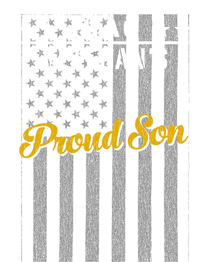 Iraq War Veteran Proud Son American Flag Great Gift Full-Length Apron With Pockets