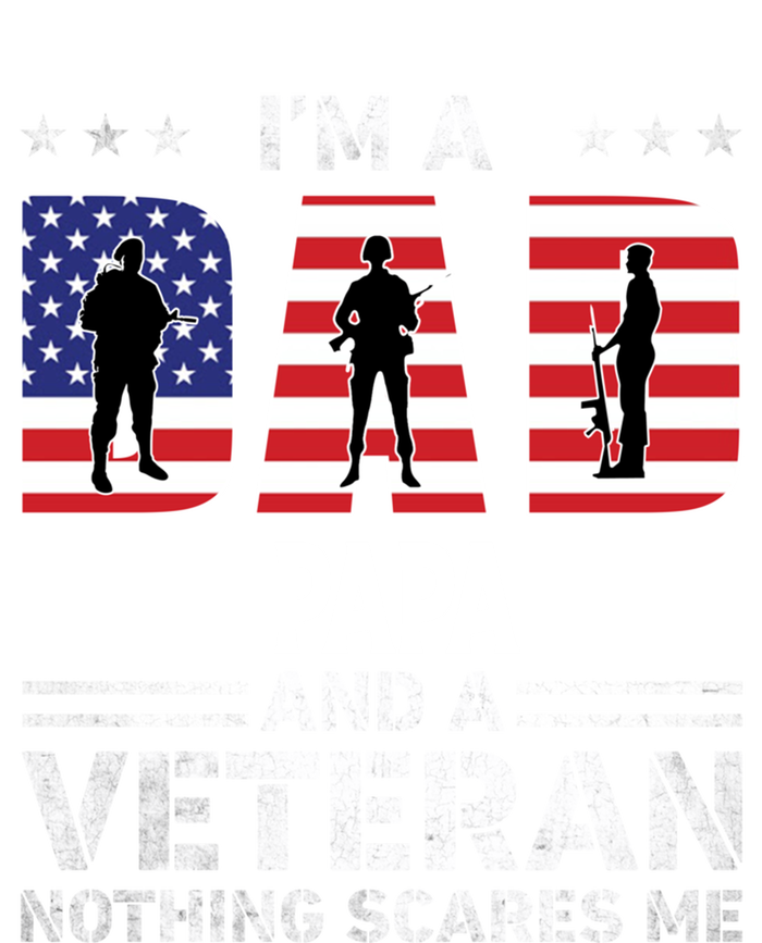 I'm A Dad Papa And A Veteran Gift Flag Usa Father's Day Gift Women's V-Neck T-Shirt