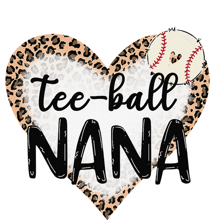 Tee Ball Nana Leopard Print Heart Ball Mom Mother's Day Performance Sprint T-Shirt