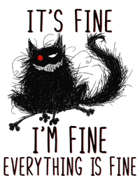 It's Fine I'm Fine Everything Is Fine Funny Black Cat Ceramic Star Ornament