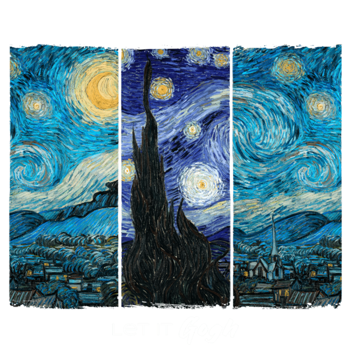 Starry Night By Vincent Van Gogh Let It Gogh Famous Painting Cute Gift Premium T-Shirt