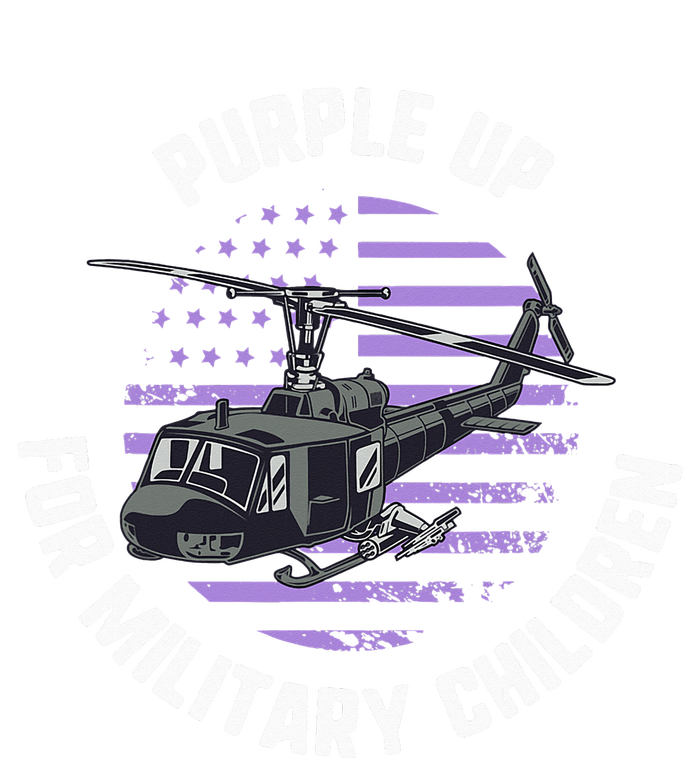 Purple Up Military Child Month Awareness Ren Helicopter Performance Sprint T-Shirt