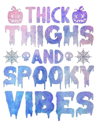 Thick thighs and spooky vibes tie dye Halloween purple T-Shirt