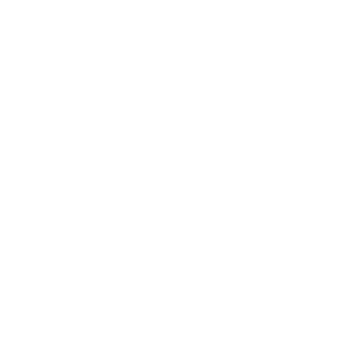 Sweat Is Fat Crying Fun Doodle Funny Workout Saying Cry Gift Valucap Bio-Washed Visor