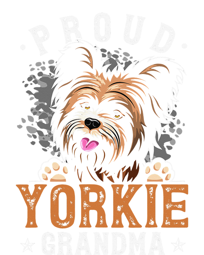 Yorkie Grandma Funny Yorkshire Terrier Dog Lover Proud 7-Panel Snapback Hat