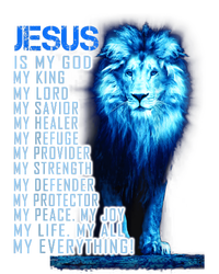 Jesus Is My God King My Lord My Savior Blue Lion Christian Toddler T-Shirt