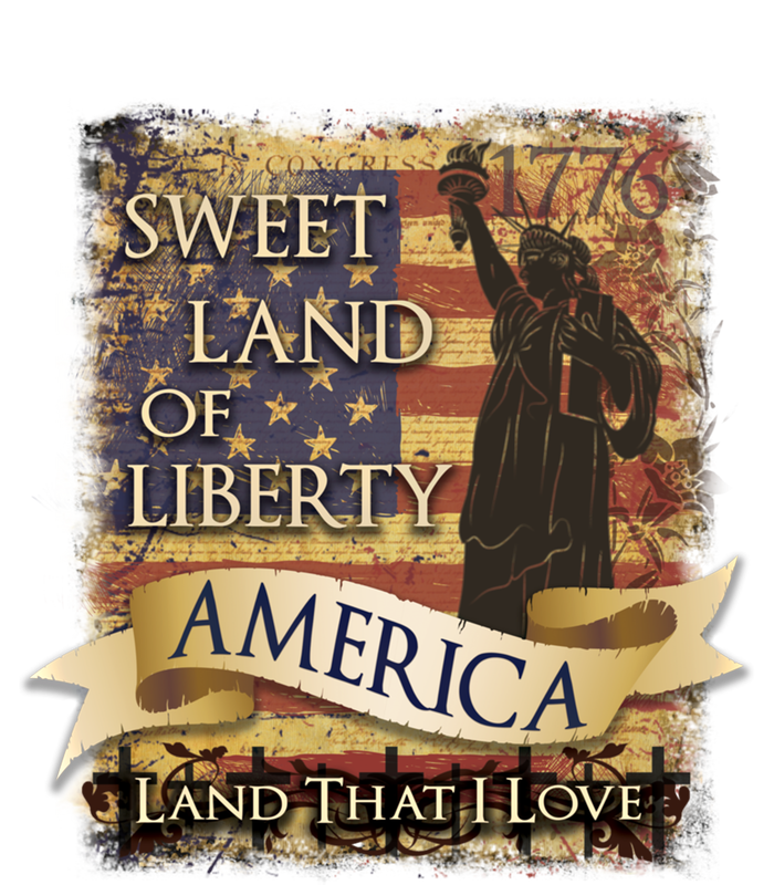 4th Of July America Sweet Land Of Liberty Patriotic Usa Flag Meaningful Gift Zip Tote Bag