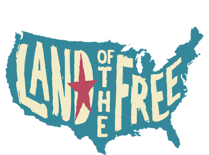 4th Of July Map Of The Usa Land Of The Free Meaningful Gift T-Shirt