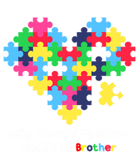 A Big Piece Of My Heart Has Autism Awareness He's My Brother Cool Gift Women's Flannel Pajama Set