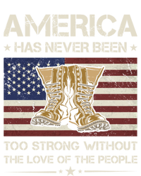 America Has Never Been Too Strong Army Veteran Gift Canvas