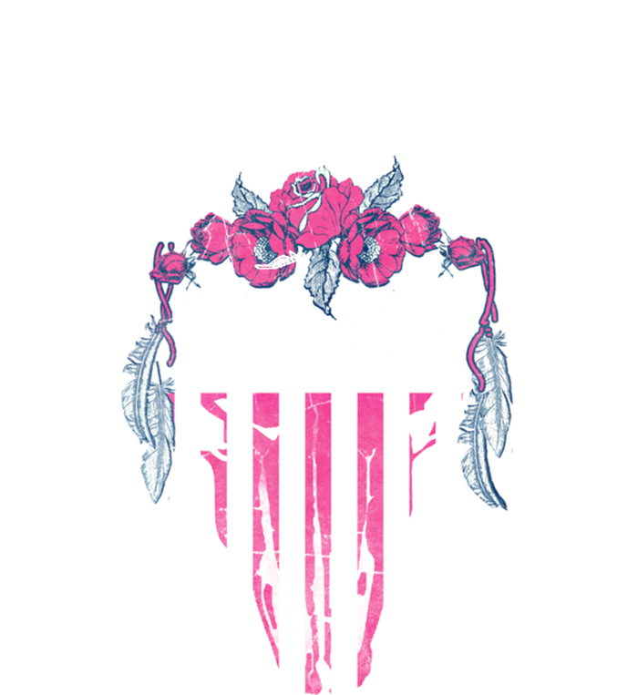 American Cow Skull Roses And Stars Gift T-Shirt