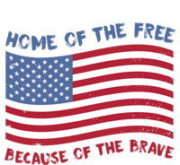 American Flag Home Of The Free Because Of The Brave Gift Sustainable Knit Beanie