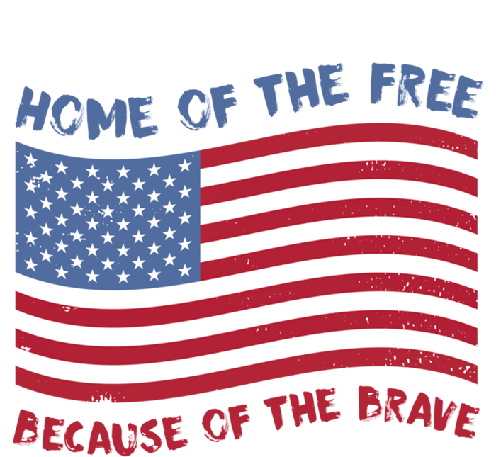 American Flag Home Of The Free Because Of The Brave Gift Sustainable Knit Beanie