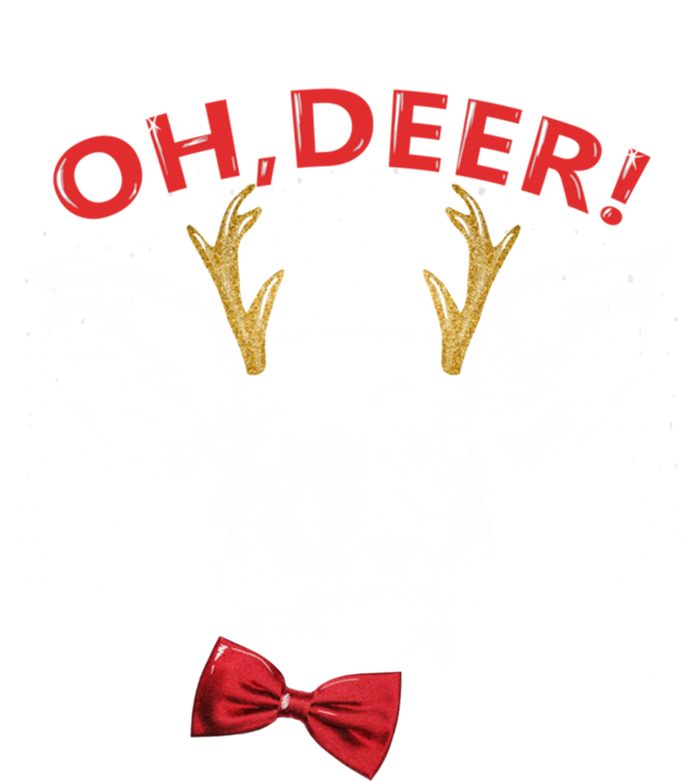 Oh Deer Pig Xmas Red Bowtie Christimas Outfit Funny Gift Kids Long Sleeve Shirt