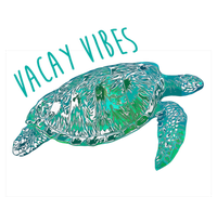 Vacay Vibes Sea Blue Tribal Turtle Funny Gift T-Shirt