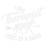 My Therapist Lives In A Barn Horse Lover Horseback Riding Kids T-Shirt