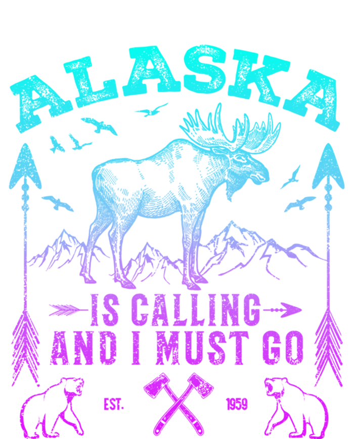 Vintage Alaskan Moose Alaska Is Calling And I Must Go Cool Gift T-Shirt