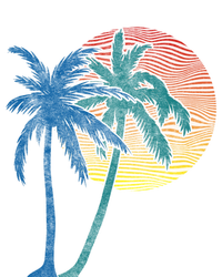 Vintage Sunset Sunrise Palms Vacay Summer Vacation Vibes Tee Funny Gift T-Shirt