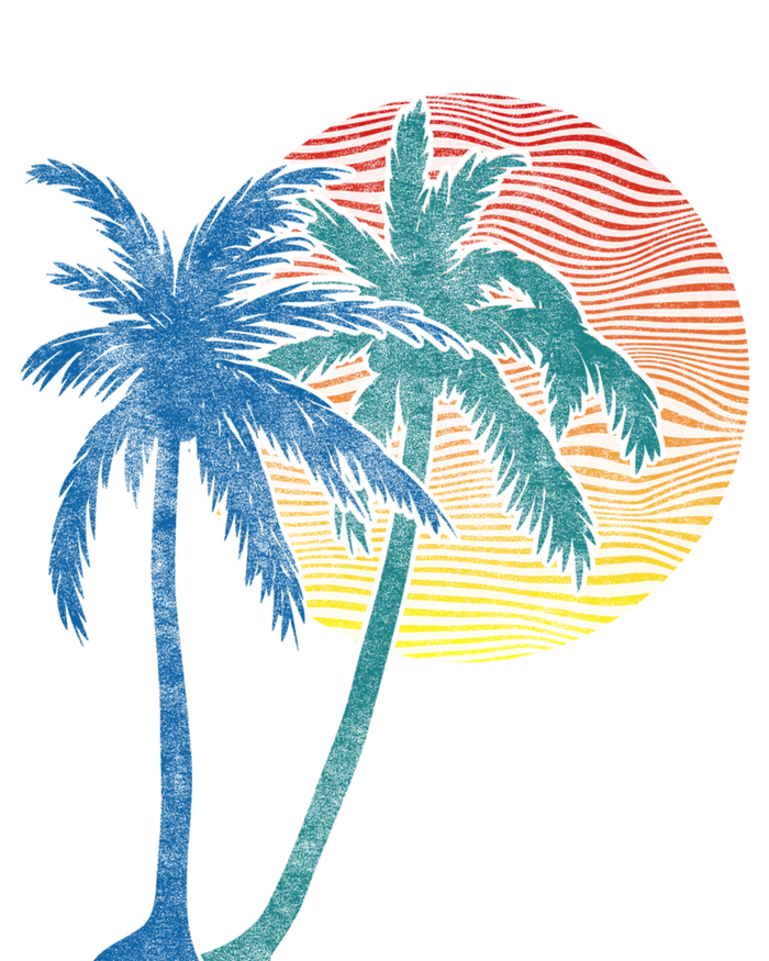 Vintage Sunset Sunrise Palms Vacay Summer Vacation Vibes Tee Funny Gift T-Shirt