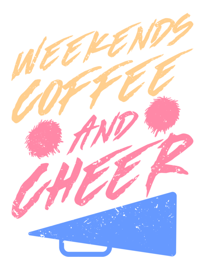 Weekends Coffee And Cheer Cheerleading Mom Parents Costume Cool Gift Women's V-Neck T-Shirt