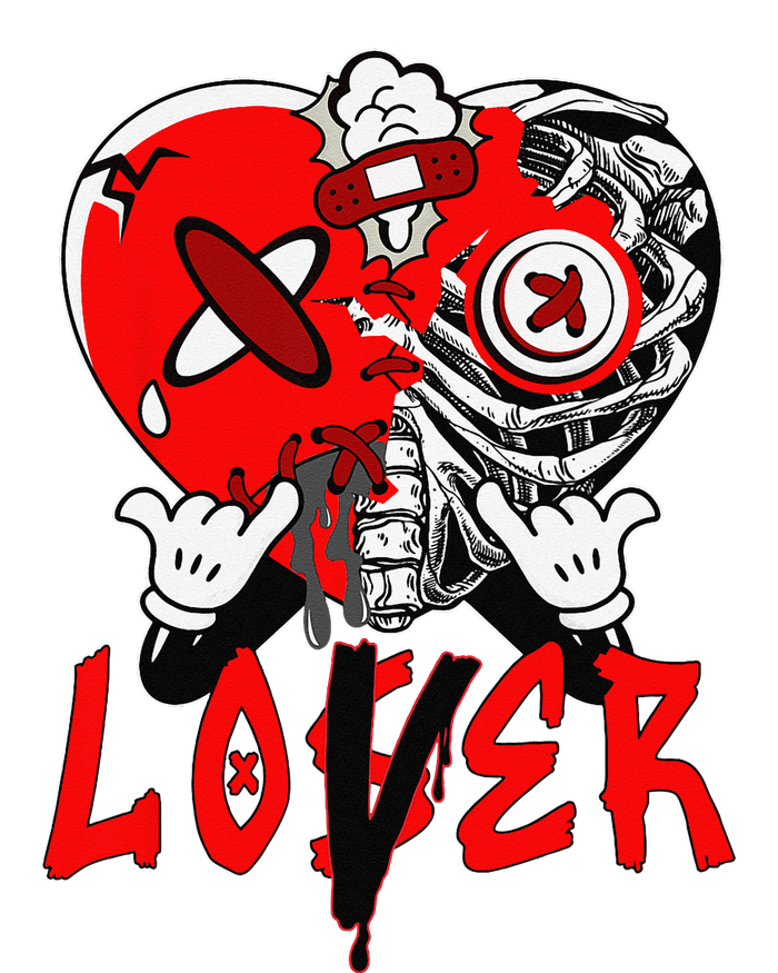 Racer Red 5s Tee To Match Loser Lover Heart 5 Racer Blue Women's Knotted Racerback Tank