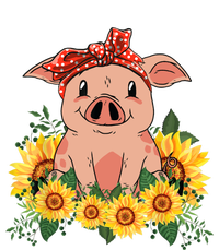 Cute Pig Bandana Sunflower Funny Farm Animal Lover Infant Fleece One Piece