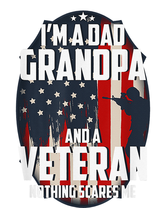 I am a Dad Grandpa and a Veteran Nothing scares me USA Gift Pajama Set