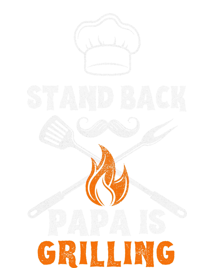 Stand Back Papa Is Grilling Funny Grill BBQ Dad Short Acrylic Beanie