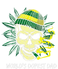 World's Dopest Dad Skull Weed 420 Cannabis Fun Father's Day Zip Tote Bag