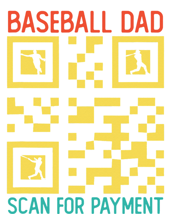 Funny Qr code Baseball Dad Scan For Payment Father's Day Softstyle® CVC T-Shirt