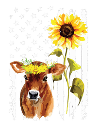 Cow USA Flag Sunflower Cow Lover Sustainable Bucket Hat