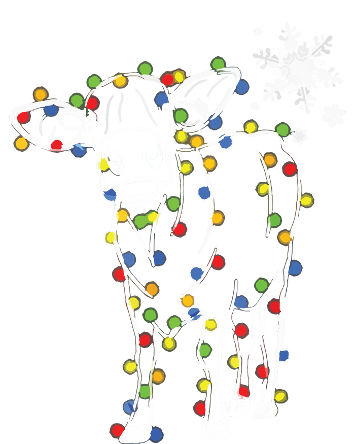 Cute Cow Christmas Lights Snow Lover Family Pajama Gifts Baby Long Sleeve Bodysuit