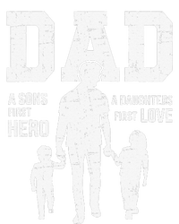 Dad sons first hero daughter love for father's day V-Neck T-Shirt