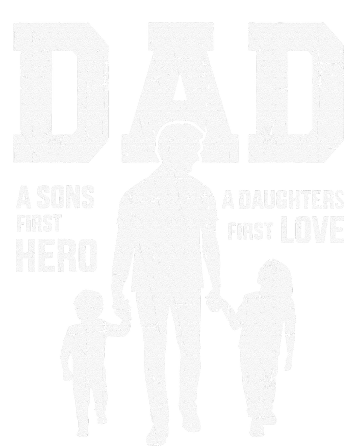 Dad sons first hero daughter love for father's day V-Neck T-Shirt